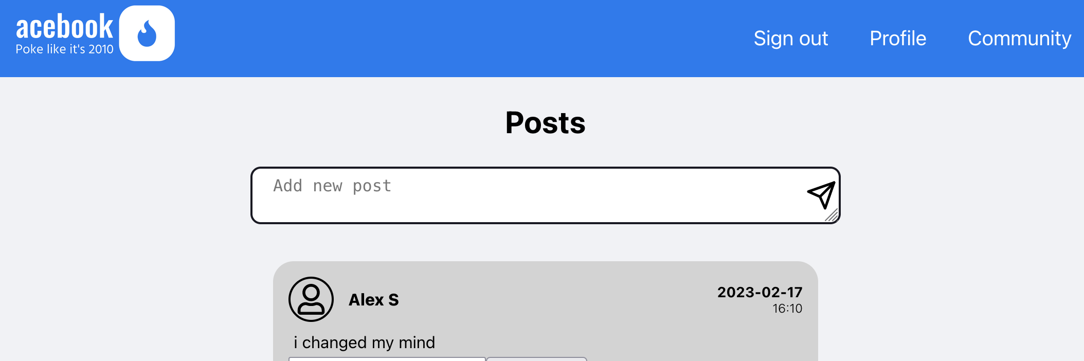 UI that takes aesthetic cues from Facebook